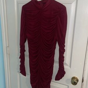 red ruffle fashion nova dress